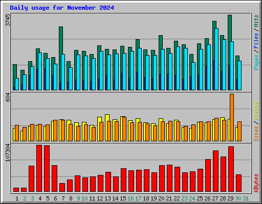 Daily usage for November 2024