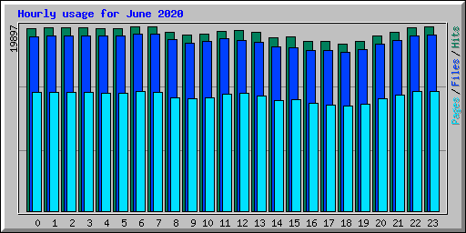 Hourly usage for June 2020