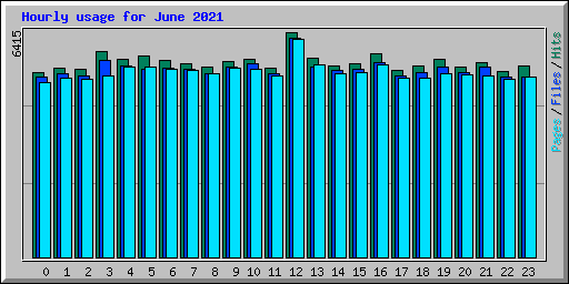 Hourly usage for June 2021