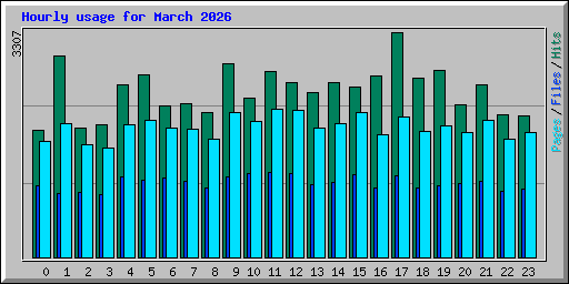 Hourly usage for March 2026